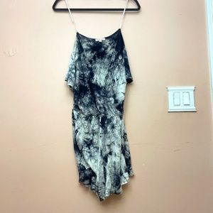 Black and white short dress